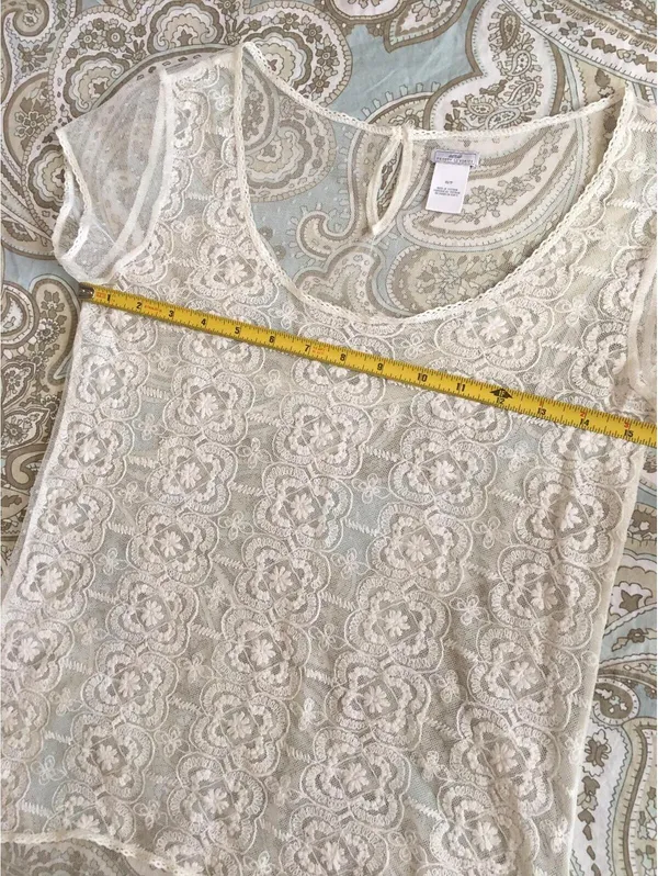 Aerie Pretty Luxuries Lace Shirt Top Blouse Size XS Extra Small - Image 12