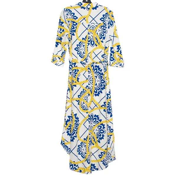 NWT Everlily Shirt Dress Button Up S Linen Blend Nautical Coastal Beach High Low - Image 4