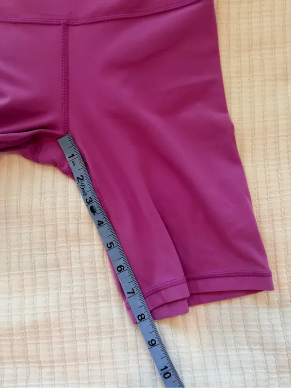 Athleta High-Rise Bike Shorts Buttery Soft Material Color Magenta Size XS - Image 10