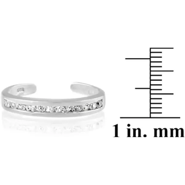 NEW White Gold Filled Adjustable Toe Pinky Midi Finger Simulated‎ Diamond Ring - Image 10