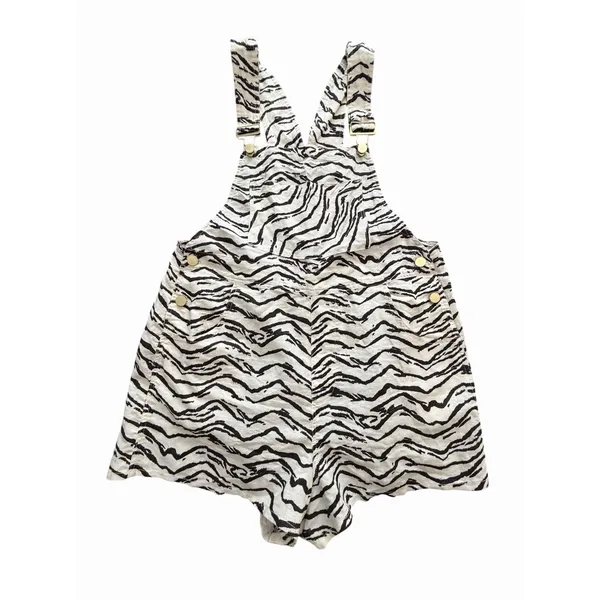 We Wore What Romper Sz Minimum Linen Blend Short Overalls Animal Print #HHH4-1 - Image 5