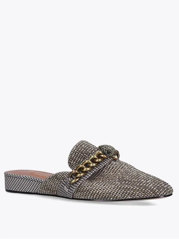 Kurt Geiger Chelsea Mule Metallic Gold Braided-Chain Mules | Size 39 - Image 2