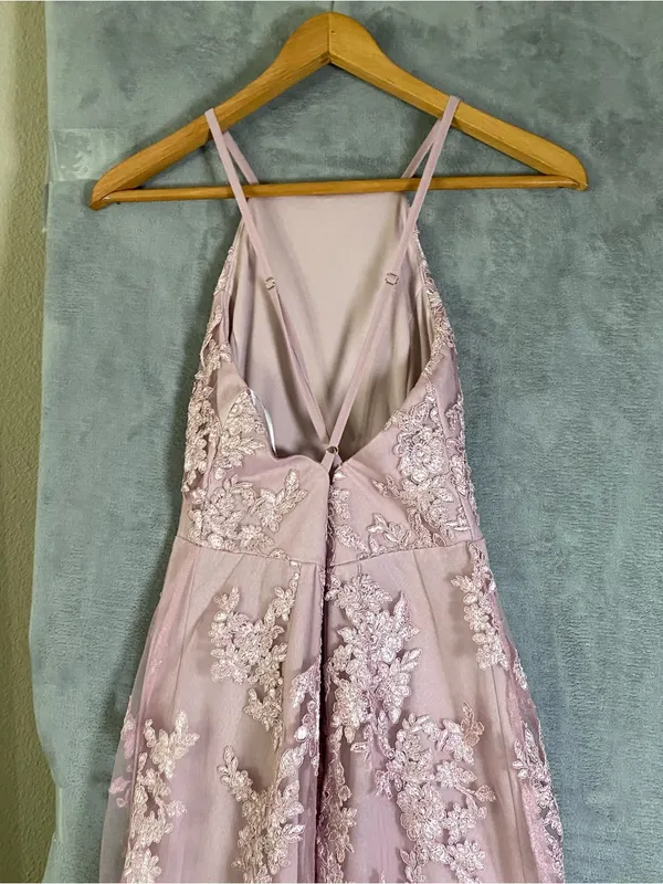 Lulus Dazzled Up Dusty Lavender Embroidered Backless Maxi Dress size Small prom‎ - Image 11
