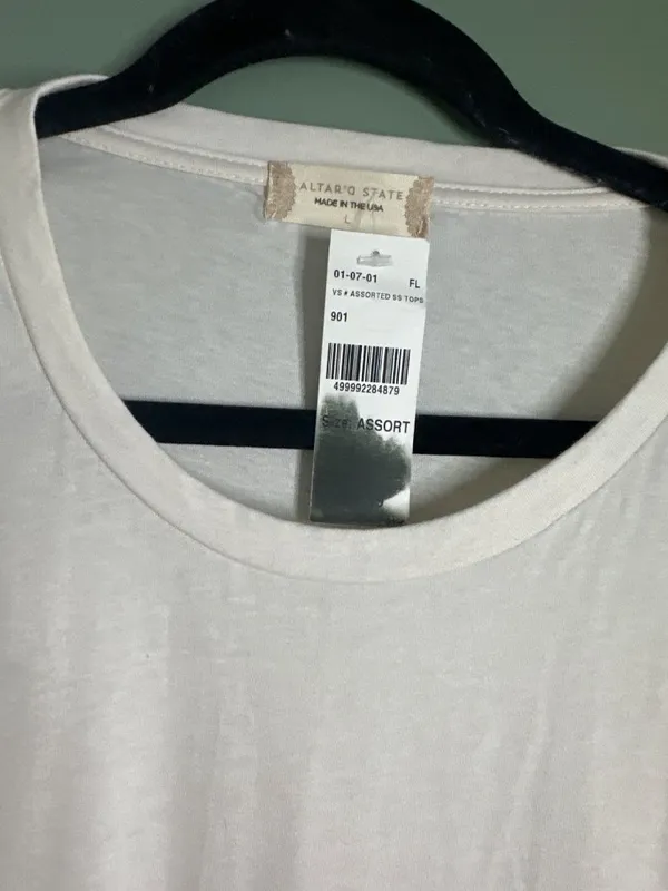 Altar'd State Women's L Tee Shirt 100% Cotton Made USA Short Sleeve NWT casual - Image 7