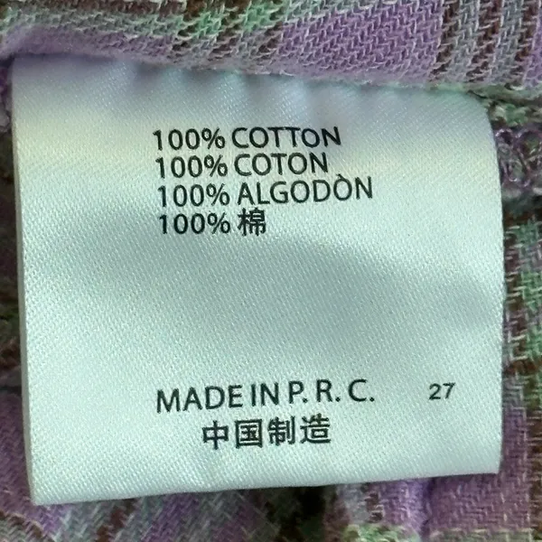 Brandy Melville Logan Shorts Womens OS Purple Plaid 100% Cotton Soft Grunge Y2K - Image 5