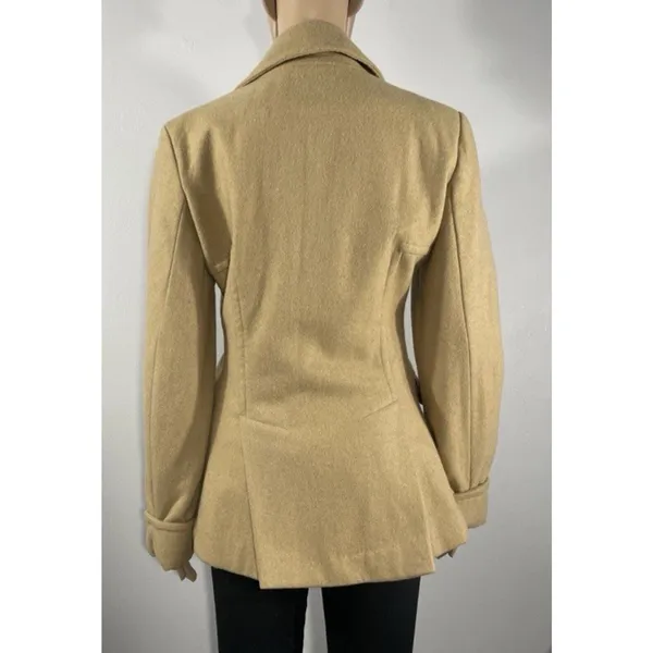 Steve and Barry's Wool Blend Double Breasted Pea Coat Women's S Preppy Brown Tan - Image 5