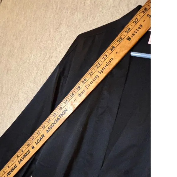 Victoria’s Secret Satin Midi Robe XS/S Black Wrap Kimono Long Sleeve - Image 9