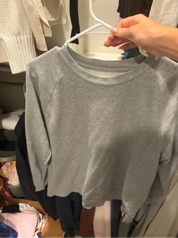 Colsie Light Gray Crewneck Sweater - Image 2