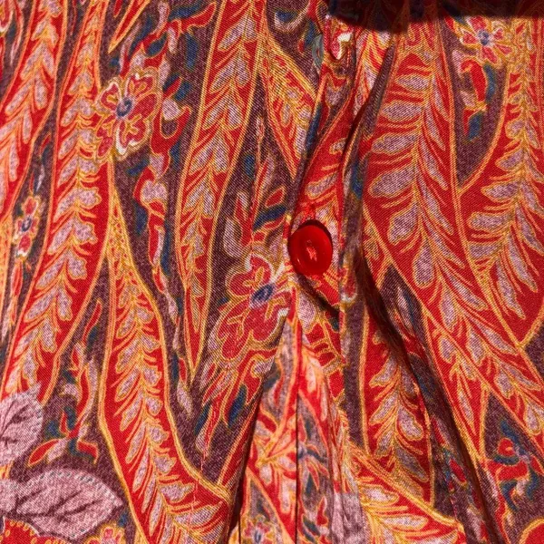Lucky Brand long sleeve Floral Print blouse L - Image 6