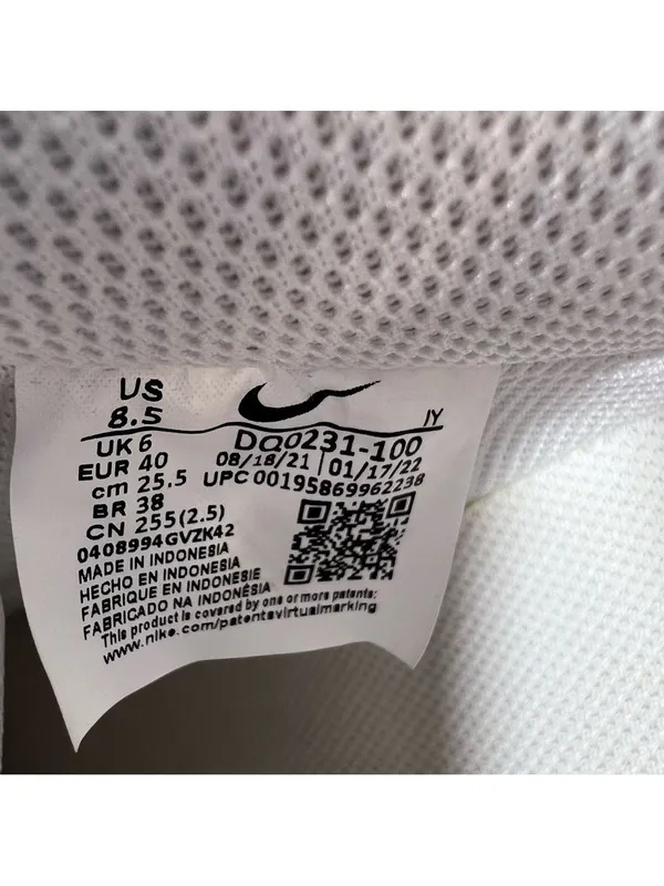 Nike NEW Women's Air Force 1 ‘07 SE Triple White Pearl Shoe Size 8.5 #B1236A - Image 7