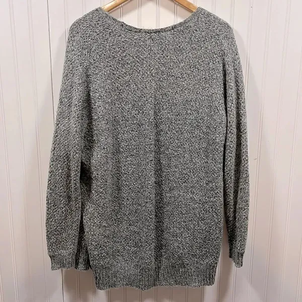 Express gray open warm knit cardigan - Image 4