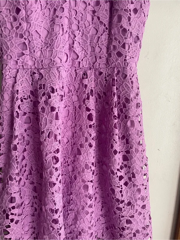ASTR The Label Sleeveless Lace Fit & Flare Midi Dress Light Orchid - Image 10