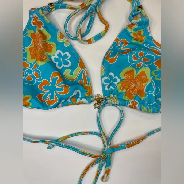 LA Hearts by PacSun Tropical‎ Spring Charm Side Tie Bikini Top Size M - Image 3