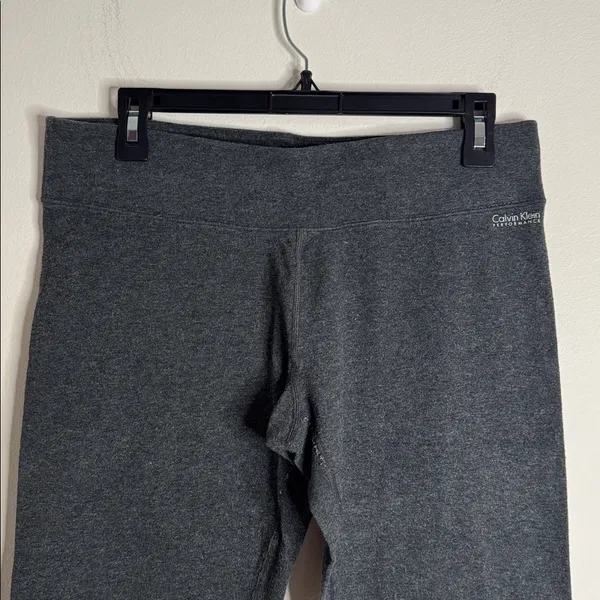 Calvin Klein Performance Quick Dry Heather Gray Workout Yoga Capri Leggings XL - Image 3