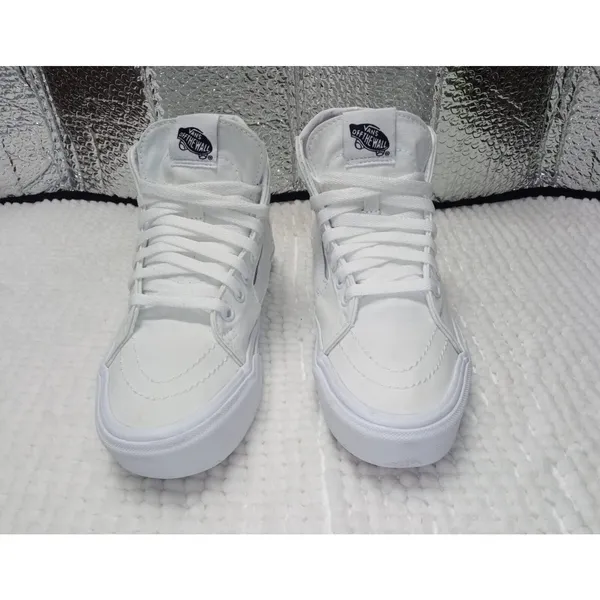 VANS Sk8-Hi Tapered High Top White Women Canvas Sneakers Skate Size M 5.5 W 7 - Image 3