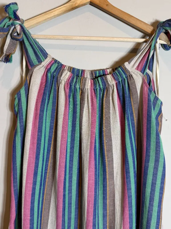 Free People Off the Shoulder Striped Babydoll Mini Dress Womens XS Bohemian NWOT - Image 6
