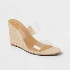 A New Day Ansel Double Band Open Toe Wedge Heels Size 7.5 - Image 9