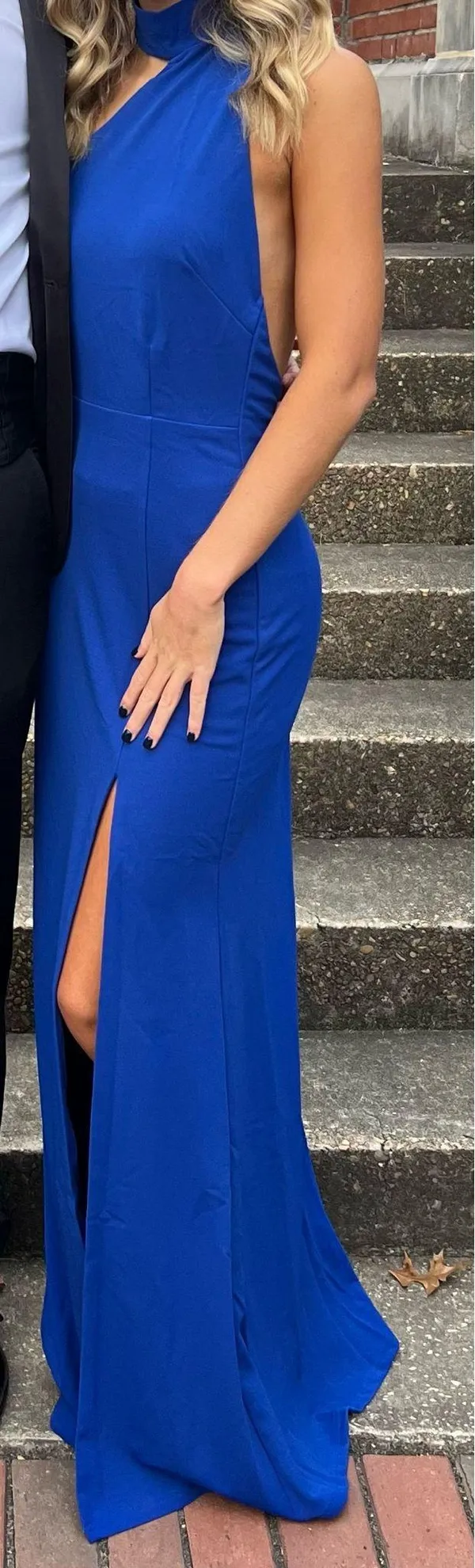 Lulus Asymmetrical Cutout Halter Maxi Dress - Image 4