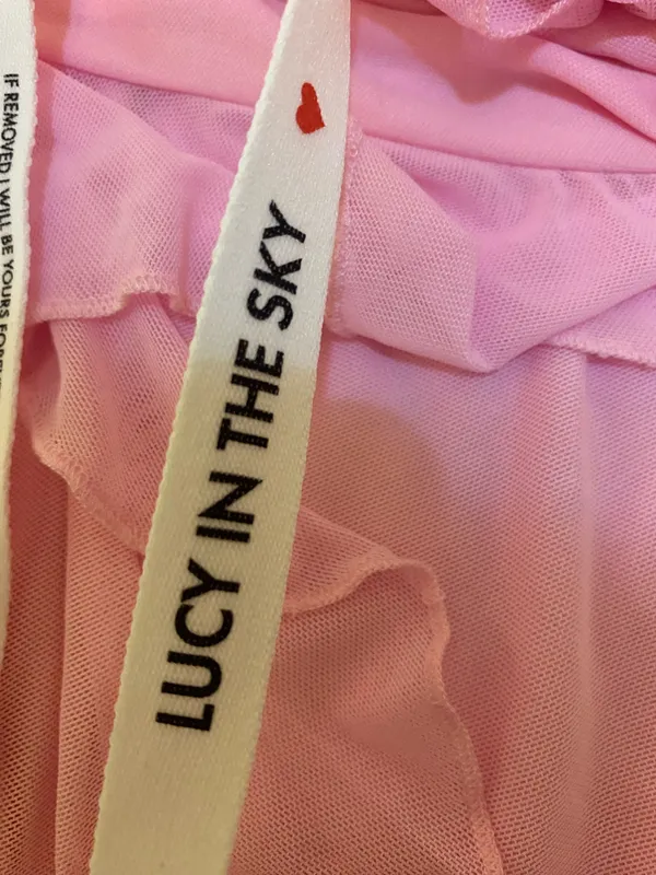 Lucy in the Sky Maxi Dress Pink Ruffle - Image 4