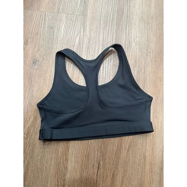 Nike‎ Swoosh Dri-FIT Womens Medium Support Racerback Sports Bra Black Small 3438 - Image 3