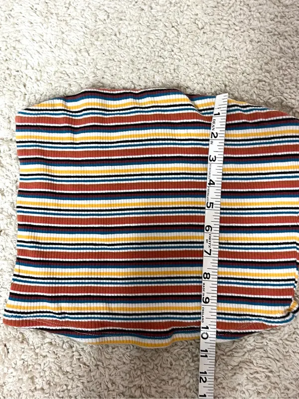 Garage Multicolor Striped Ribbed Top - Blue, Yellow, Red, White, Black - Image 5