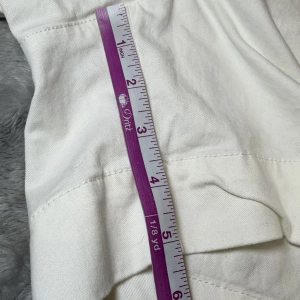 American Eagle Womens Size 12 White Midi Stretch Chino Shorts Summer Beach - Image 9