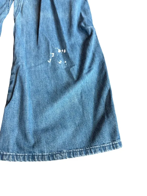 We The Free People Modern Love Jeans Paint Splatter Drawstring Size Medium Women - Image 10