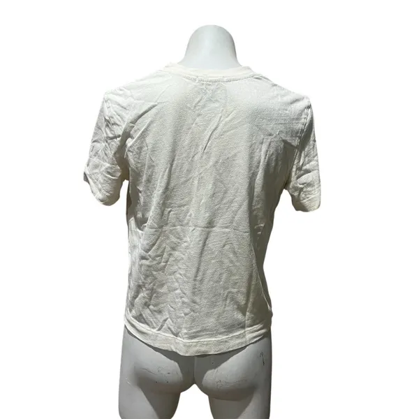 Quiksilver T-Shirt Womens M Cream Graphic Logo Crew Neck Short Sleeve Tee - Image 3