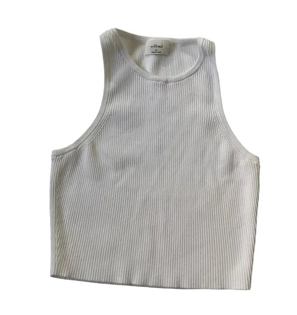 Wilfred White Knit Aritzia Crop Top Women Size XS | 57-22 - Image 4