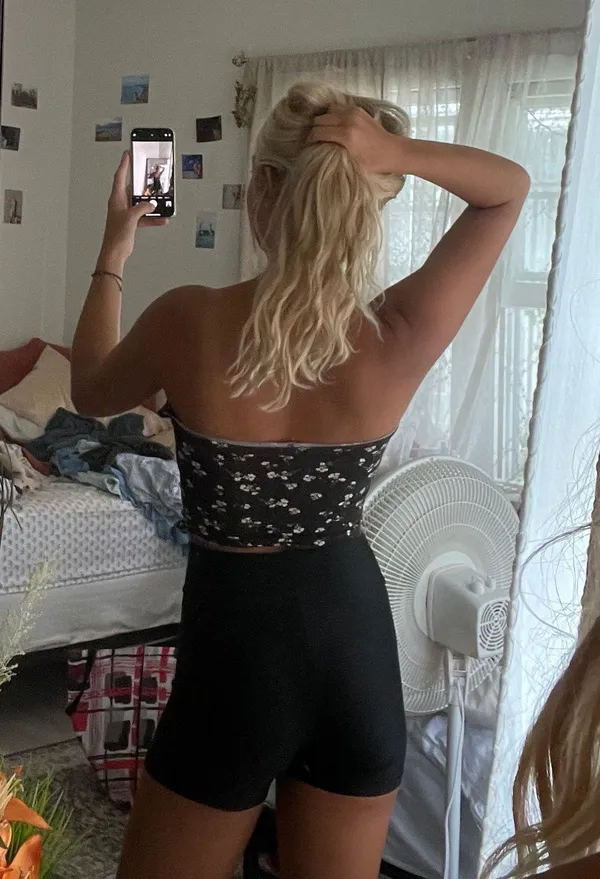 Black Floral Strapless Top - Image 2