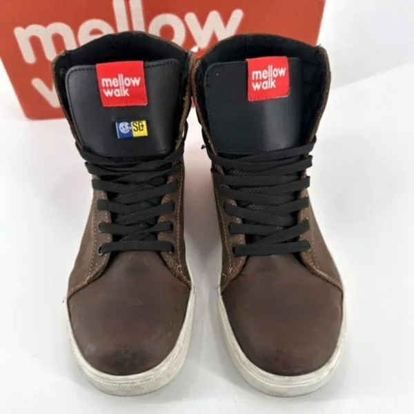 Mellow Walk Jessica Womens High‎ Top Leather Work Safety Shoes Brown Size 5.5 - Image 2