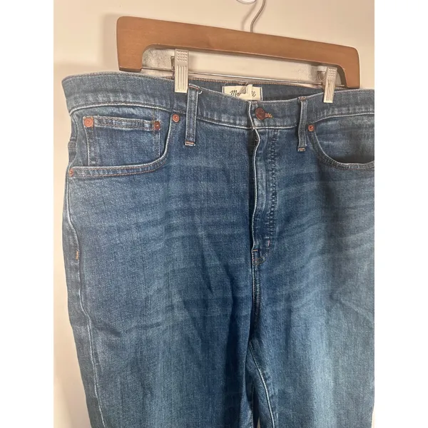 Madewell Classic Straight Jean Women 32 Blue Denim High Rise Minimalist - Image 3