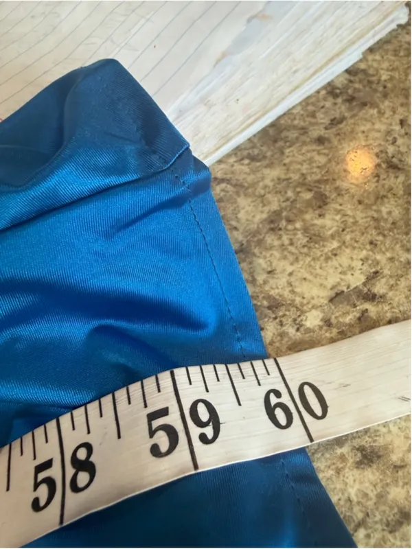 Women's OYS Blue Cowl Neck Sleeveless Maxi Dress S - Image 5