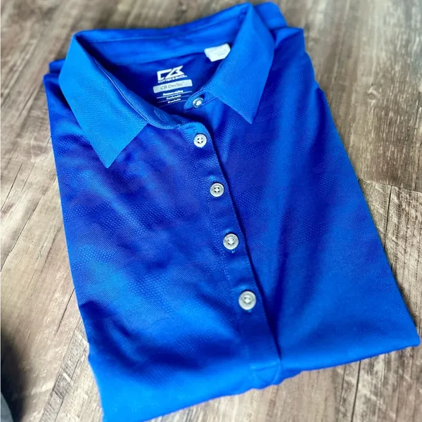 Cutter & Buck CB Dry Tec Women’s Royal Blue Golf Polo - Medium - Image 6