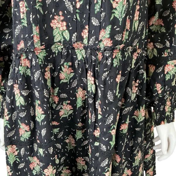 Pilcro Anthropologie NWT Large Long‎ Sleeve Mock Neck Swing Mini Dress Floral - Image 7