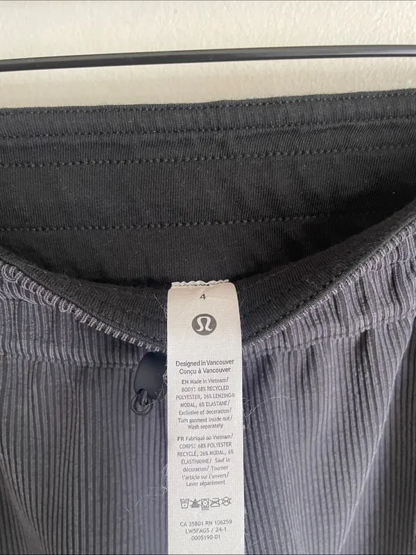 Lululemon Ribbed Softstreme Mid-Rise Pant Black - Image 9
