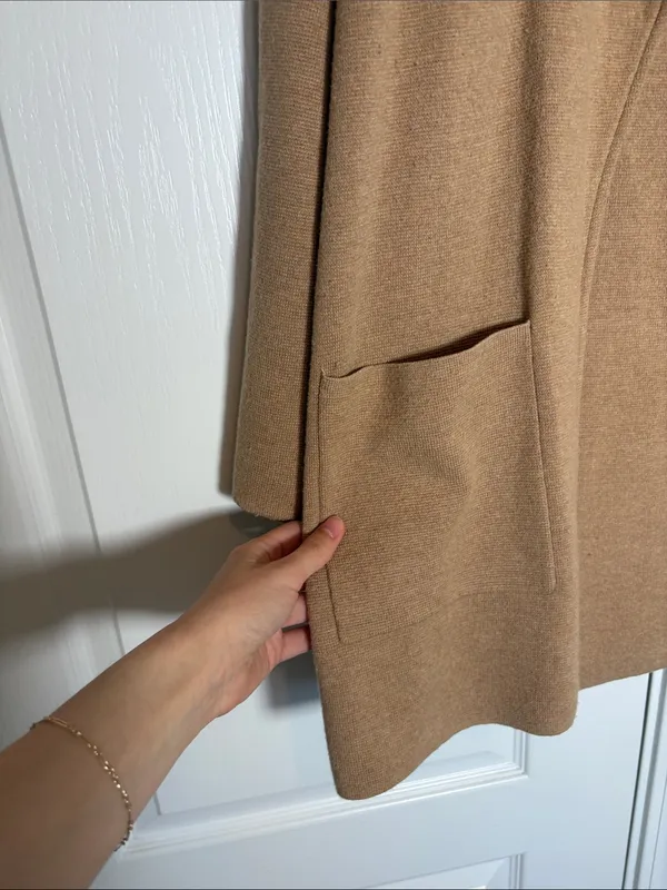 J Crew Sophie open-front sweater-blazer Cardigan Style J0244 -Camel - Image 7
