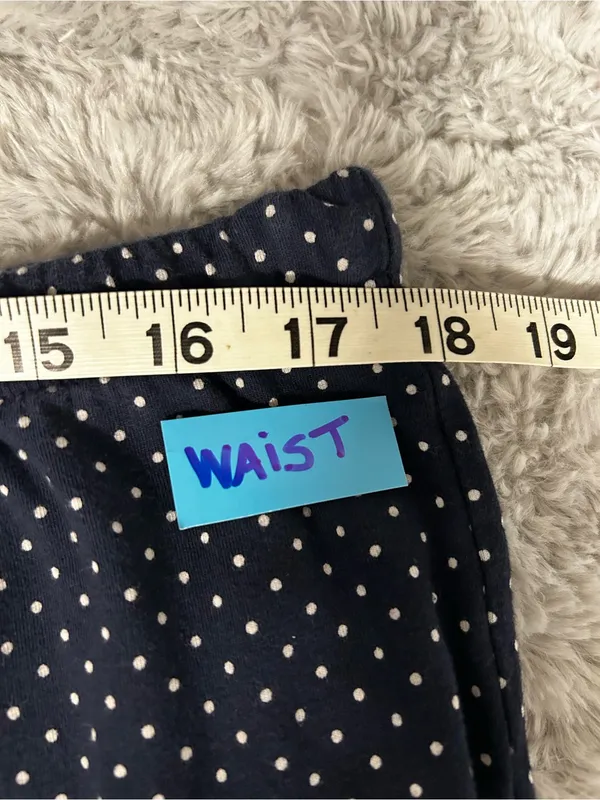 Lauren Ralph Lauren Navy and White Polka Dot Capri Pajama Set - Image 7