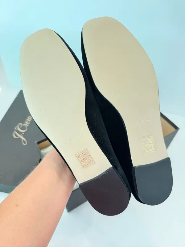 New J.Crew Lily Velvet Ballet Flats Sz 11 Black Preppy Classic J Crew Shoes - Image 8