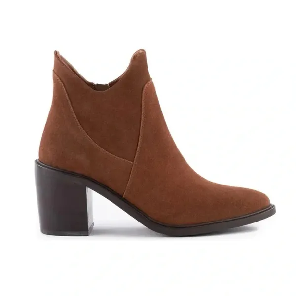 New Seychelles Pretty Little Bird Suede Cognac Brown Boots Fashion Booties Sz 8 - Image 4