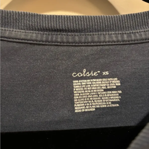 Colsie cropped tee XS blue mineral wash - Image 4