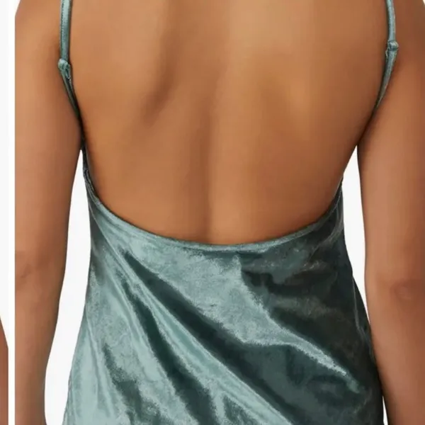 Free People Intimates Velvet Camisole Small Green Cowl Neck NWT - Image 2