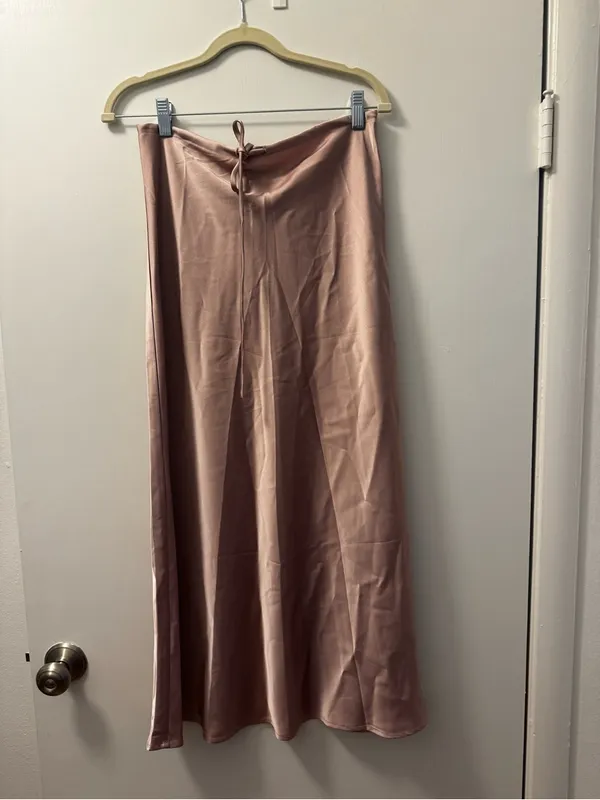 Amazon Skrtimory Satin Silk Maxi Skirt – Blush Pink | NWT - Image 7