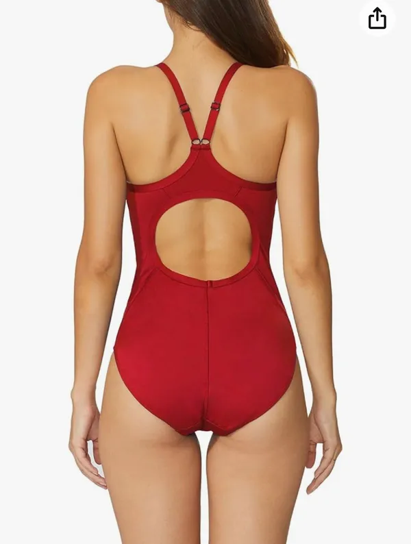 Baleaf Women's Athletic Training Adjustable Strap One Piece Swimsuit - Image 2