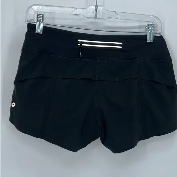 Lululemon Black Run Speed Up Layered Athletic Shorts Size 4 - Image 3