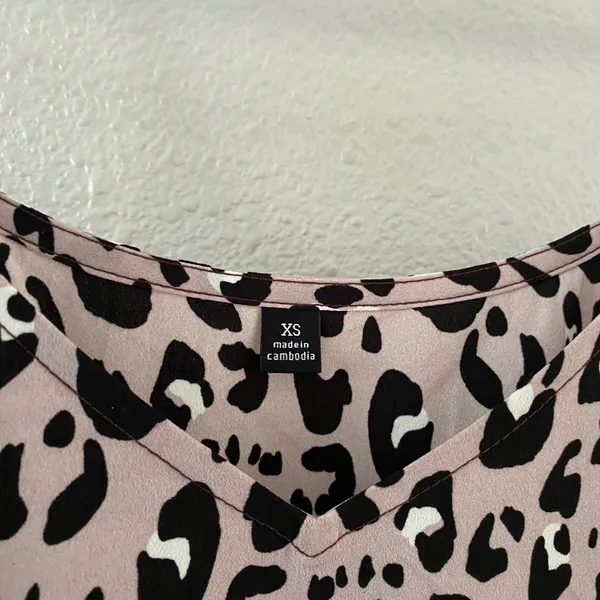 Cheetah Print Slip Dress XS Slinky Y2K Lightweight Summer Casual Funky Bratzcore - Image 3