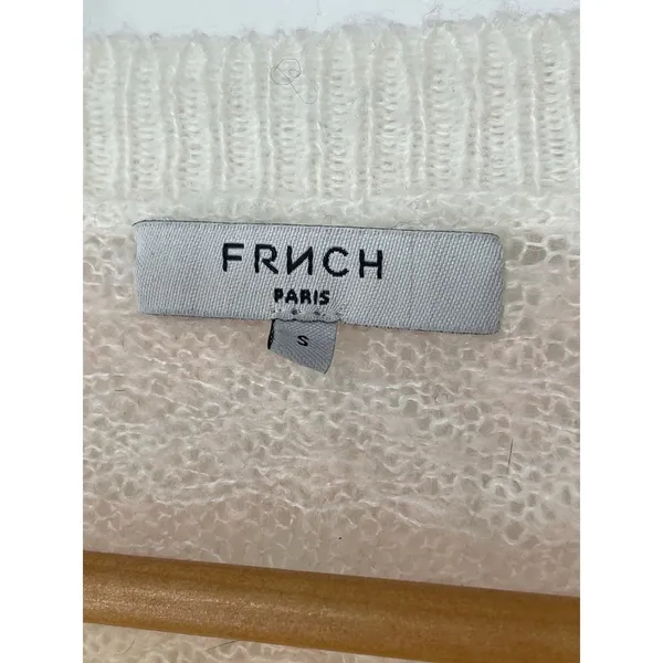 FRNCH Paris Linette Chevron Pink‎ and Butter Yellow Sweater Size Small Preppy - Image 4