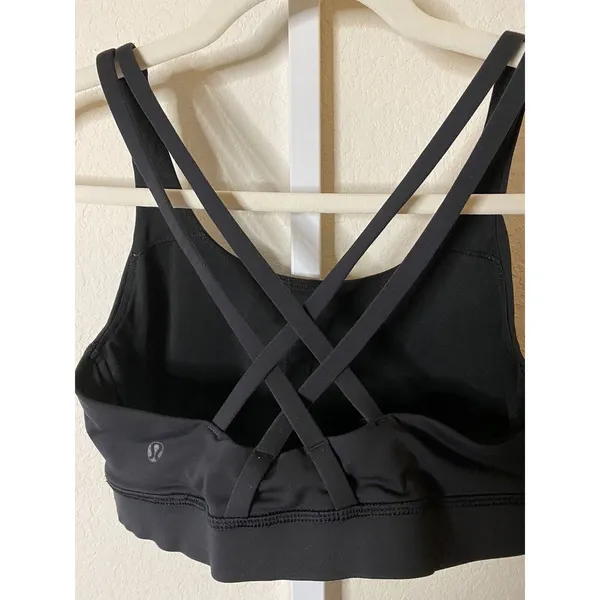 EUC Lululemon Energy‎ Bra Black Sz 6 - Image 3