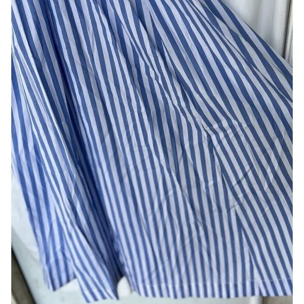 Staud Jodie Midi Wrap Dress Sea Stripe S Bridal Wedding Guest Coastal Nautical - Image 7