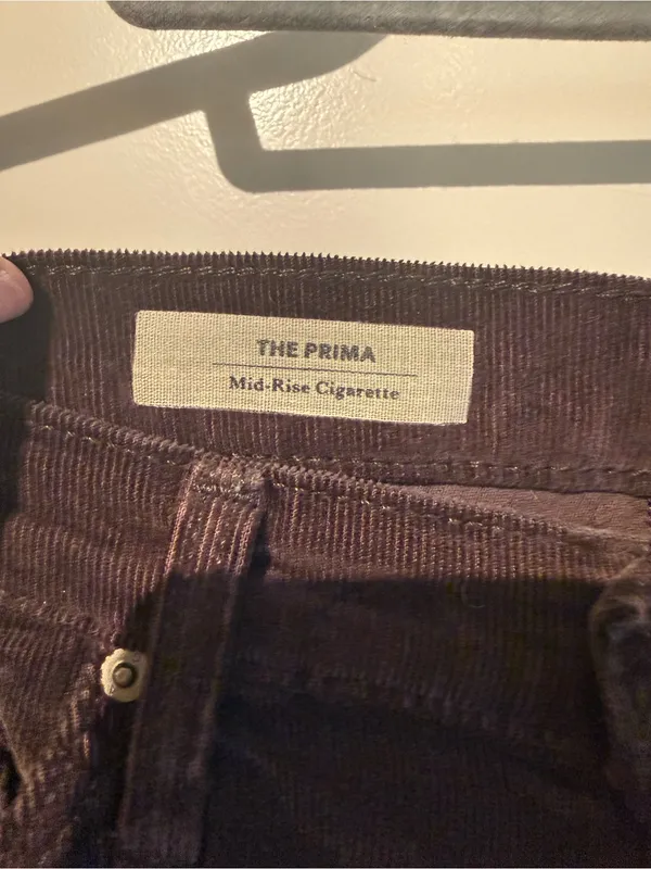 AG Adriano Goldschmied The Prima Brown Corduroy Cigarette Pants 27R - Image 4